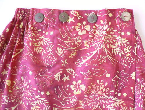 コットン・スタンプバティック・エステ・ラップガウン30253前あき