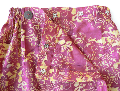 コットン・スタンプバティック・エステ・ラップガウン30256前あき