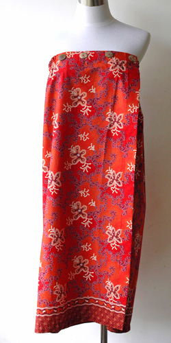 コットン・プリントバティック・エステ・ラップガウン30267