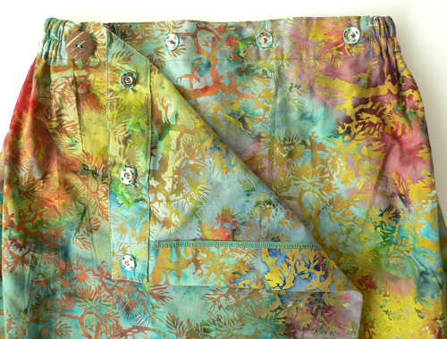 コットン・スタンプバティック・エステ・ラップガウン30273前あき