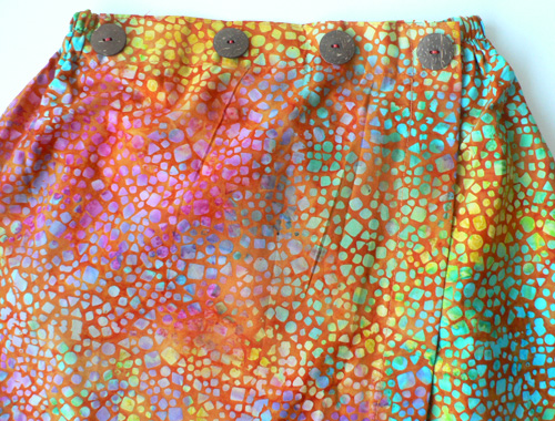 コットン・スタンプバティック・エステ・ラップガウン30280前あき