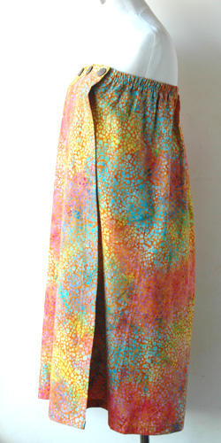 コットン・スタンプバティック・エステ・ラップガウン30280横