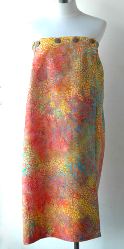 コットン・スタンプバティック・エステ・ラップガウン30280