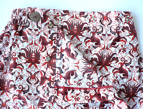 コットン・プリントバティック・エステ・ラップガウン30286前あき