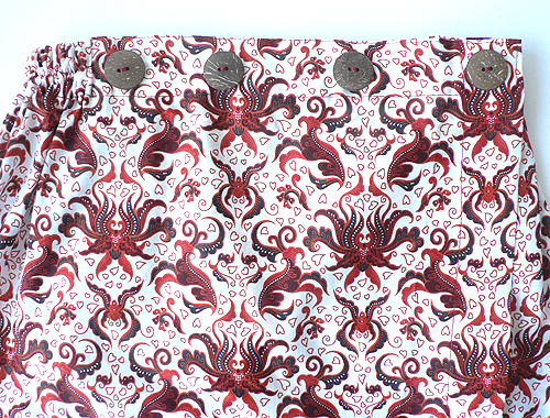 コットン・プリントバティック・エステ・ラップガウン30286前あき