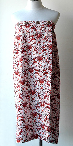 コットン・プリントバティック・エステ・ラップガウン30286