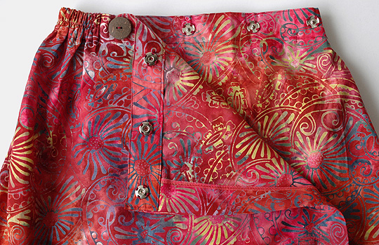 コットン・スタンプバティック・エステ・ラップガウン30296前あき