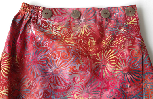 コットン・スタンプバティック・エステ・ラップガウン30296前あき