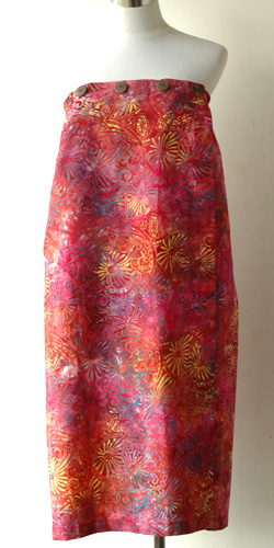 コットン・スタンプバティック・エステ・ラップガウン30296