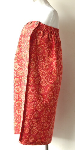 コットン・スタンプバティック・エステ・ラップガウン30297横