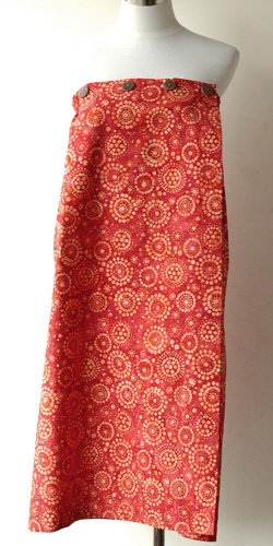 コットン・スタンプバティック・エステ・ラップガウン30297