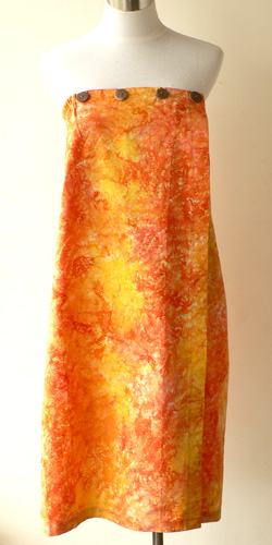 コットン・スタンプバティック・エステ・ラップガウン30318