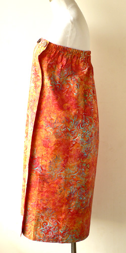 コットン・スタンプバティック・エステ・ラップガウン30319横