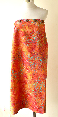 コットン・スタンプバティック・エステ・ラップガウン30319