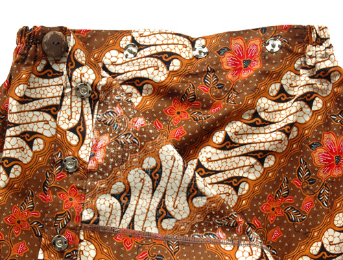 コットン・プリントバティック・エステ・ラップガウン30322A前あき