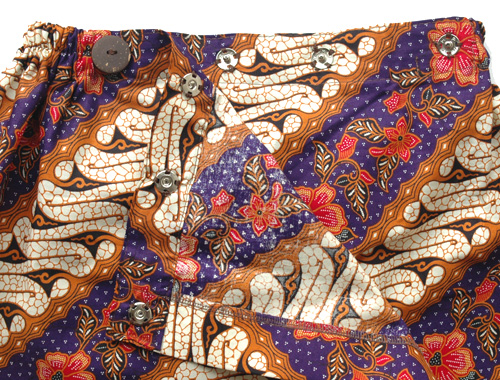 コットン・プリントバティック・エステ・ラップガウン30322C前あき