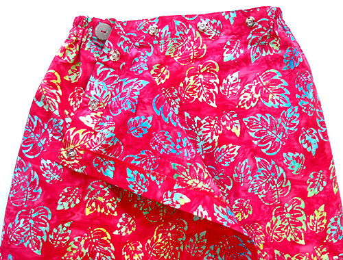 コットン・スタンプバティック・エステ・ラップガウン30330前あき