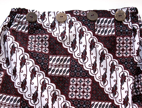 コットン・プリントバティック・エステ・ラップガウン30345前あき