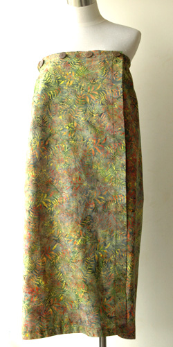 コットン・スタンプバティック・エステ・ラップガウン30346