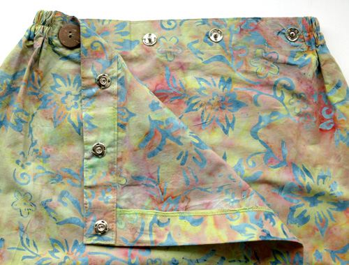 コットン・スタンプバティック・エステ・ラップガウン30348前あき