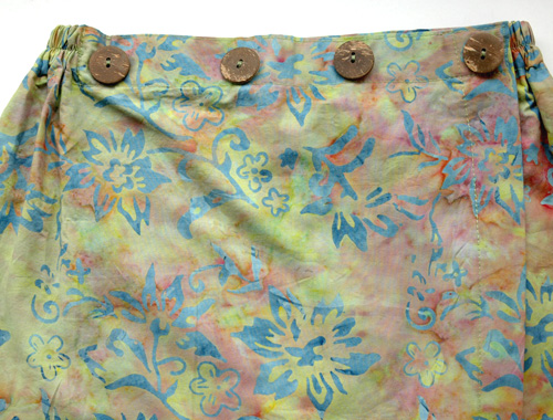 コットン・スタンプバティック・エステ・ラップガウン30348前あき