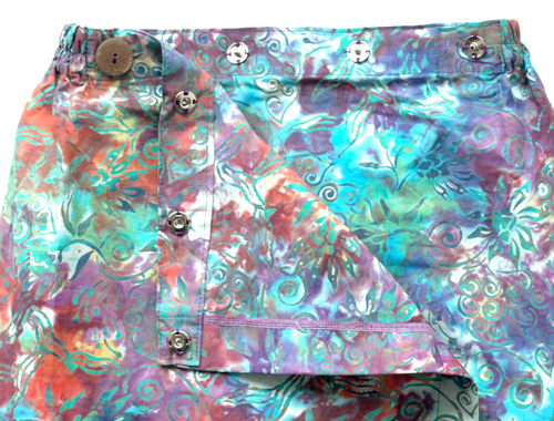 コットン・スタンプバティック・エステ・ラップガウン30351前あき