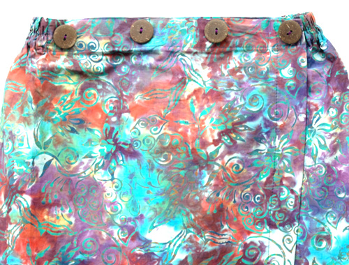 コットン・スタンプバティック・エステ・ラップガウン30351前あき