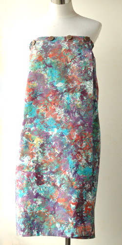 コットン・スタンプバティック・エステ・ラップガウン30351