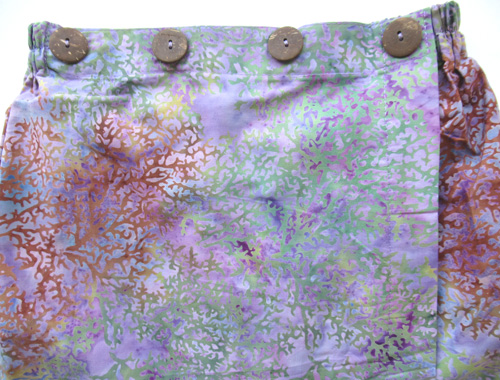 コットン・スタンプバティック・エステ・ラップガウン30368前あき