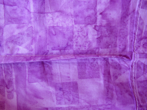 コットンバティック・バスローブ30377縫い代は袋縫い