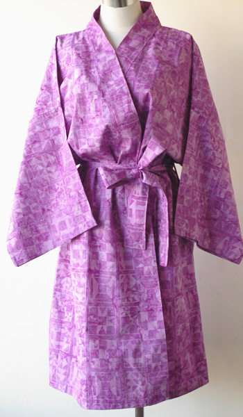 コットンバティック・バスローブ30377正面