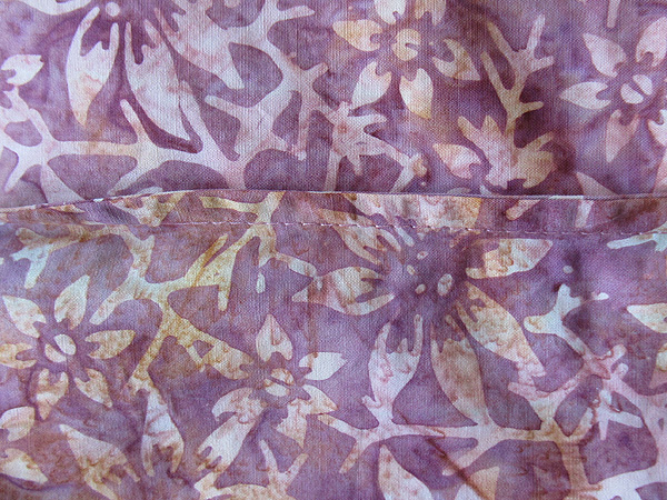 コットンバティック・バスローブ30401縫い代は袋縫い