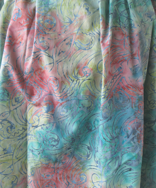 コットンバティック・バスローブ30402柄のアップ