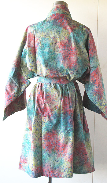 コットンバティック・バスローブ30402後面