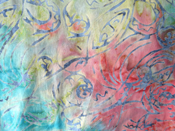 コットンバティック・バスローブ30402柄のアップ