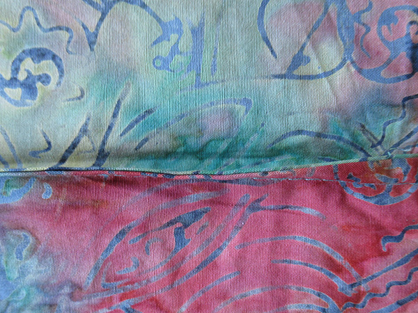 コットンバティック・バスローブ30402縫い代は袋縫い