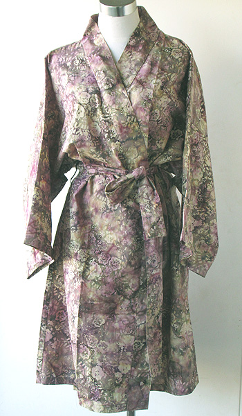 コットンバティック・バスローブ30403正面