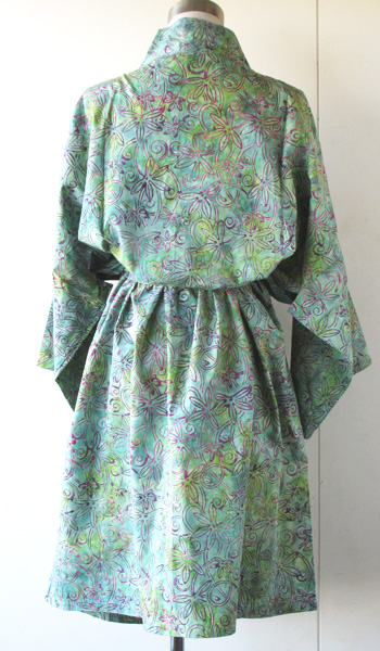 コットンバティック・バスローブ30404後面