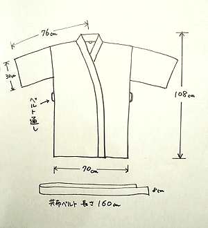 バティック・バスローブサイズ